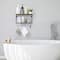 Wood & Metal Wall Mounted Bathroom Towel Rack with 6 Hooks